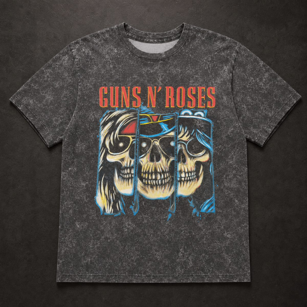 Playera Guns N’ Roses, diseño Calaveras Mineral Wash
