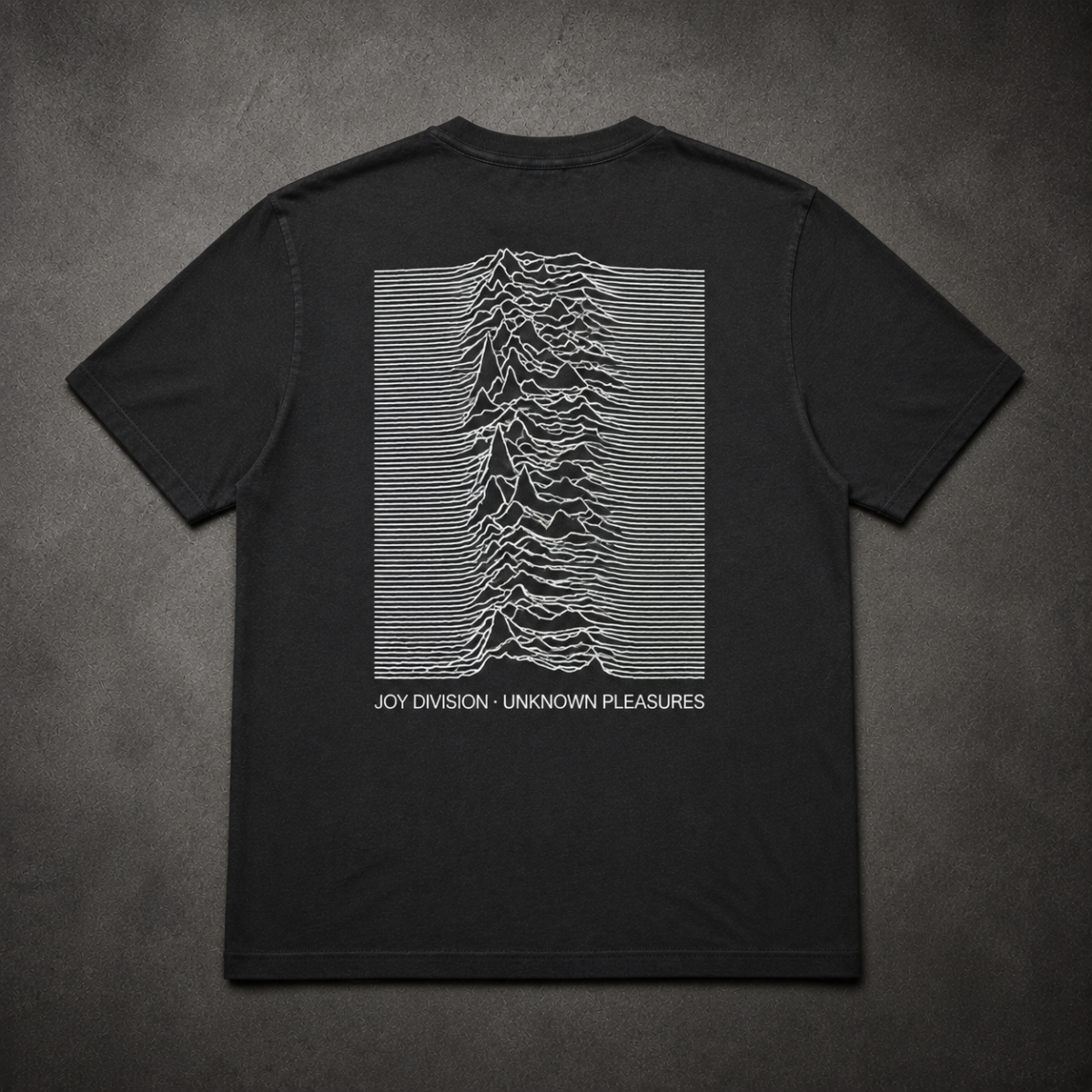 Playera Joy Division, diseño Unknown Pleasures, espalda