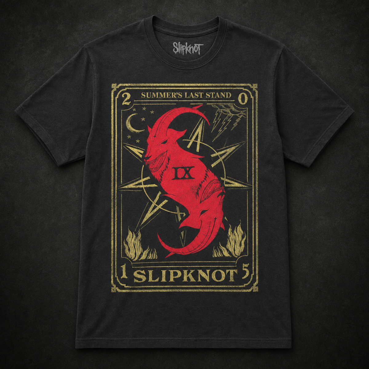 Playera Slipknot, diseño Tarot Frente y Espalda