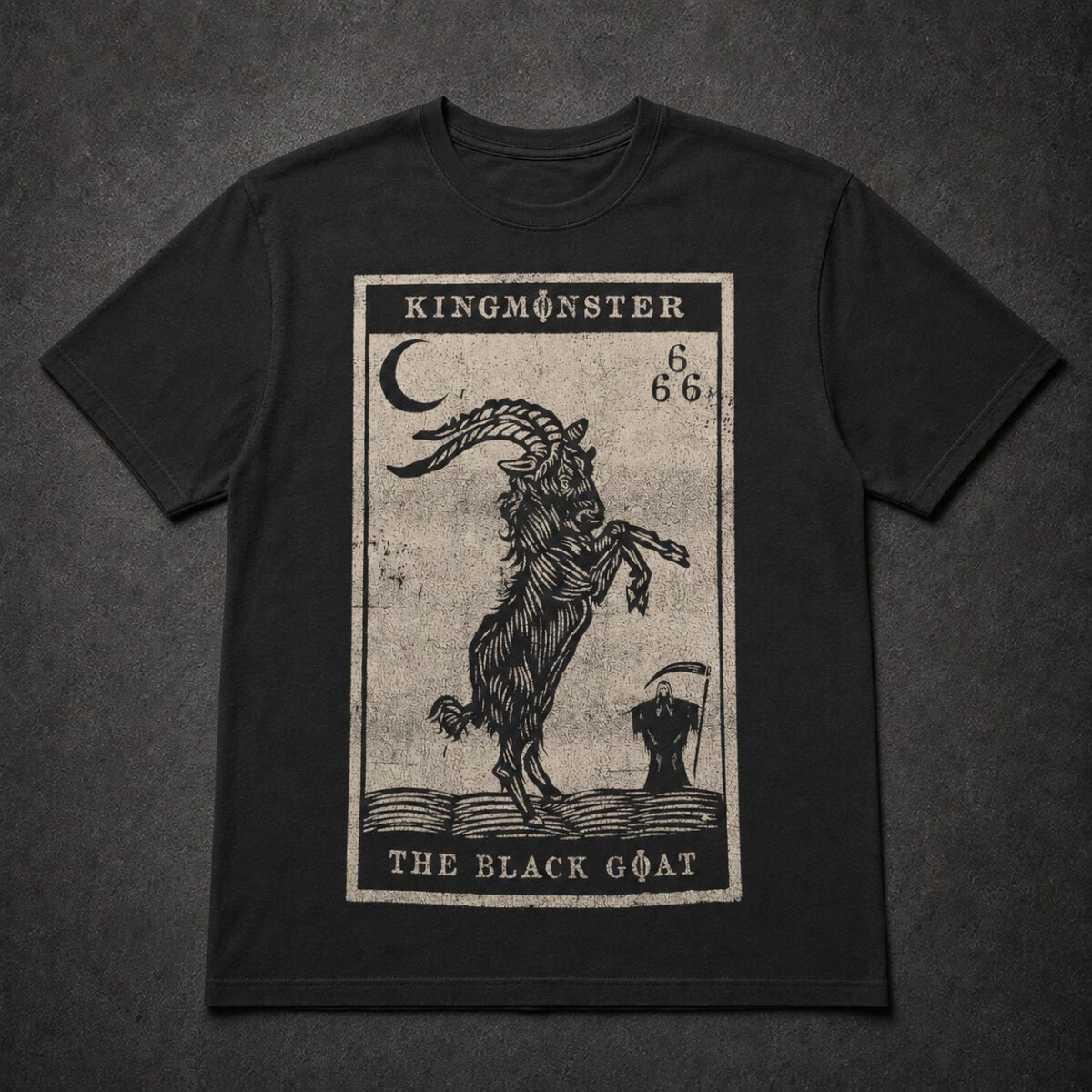 Playera Kingmonster, diseño The Black Goat